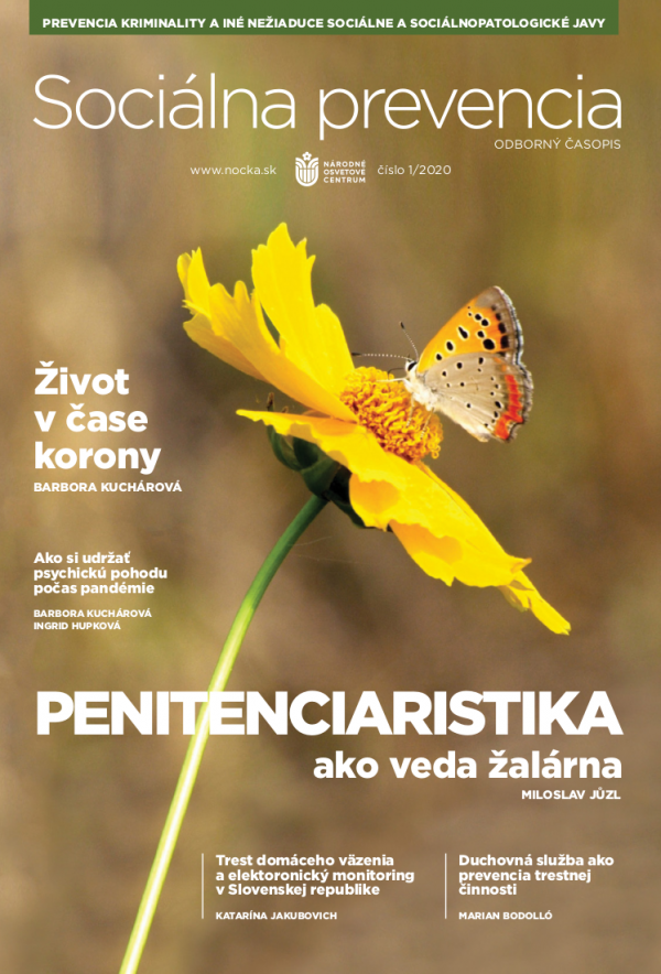 Časopis Sociálna prevencia, č. 2020/01 - titulka