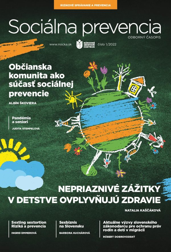 Časopis Sociálna prevencia, č. 2022/01 - titulka