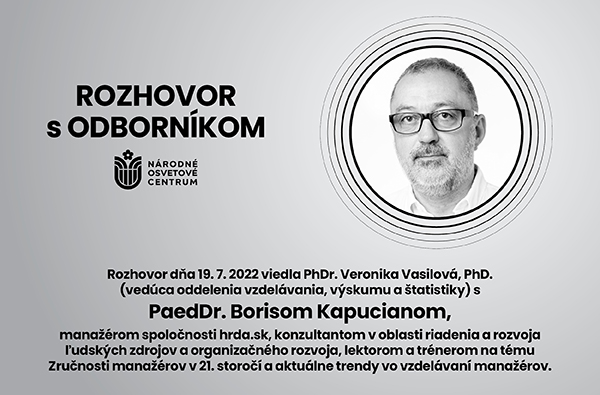 Rozhovor s odborníkom PaedDr. Borisom Kapucianom