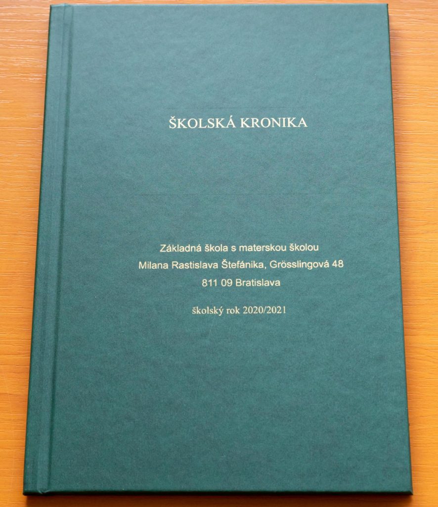 Slovenská kronika 2022 kategória A 10 Školská kronika MŠ a ZŠ M.R.Štefánika BA náhľad