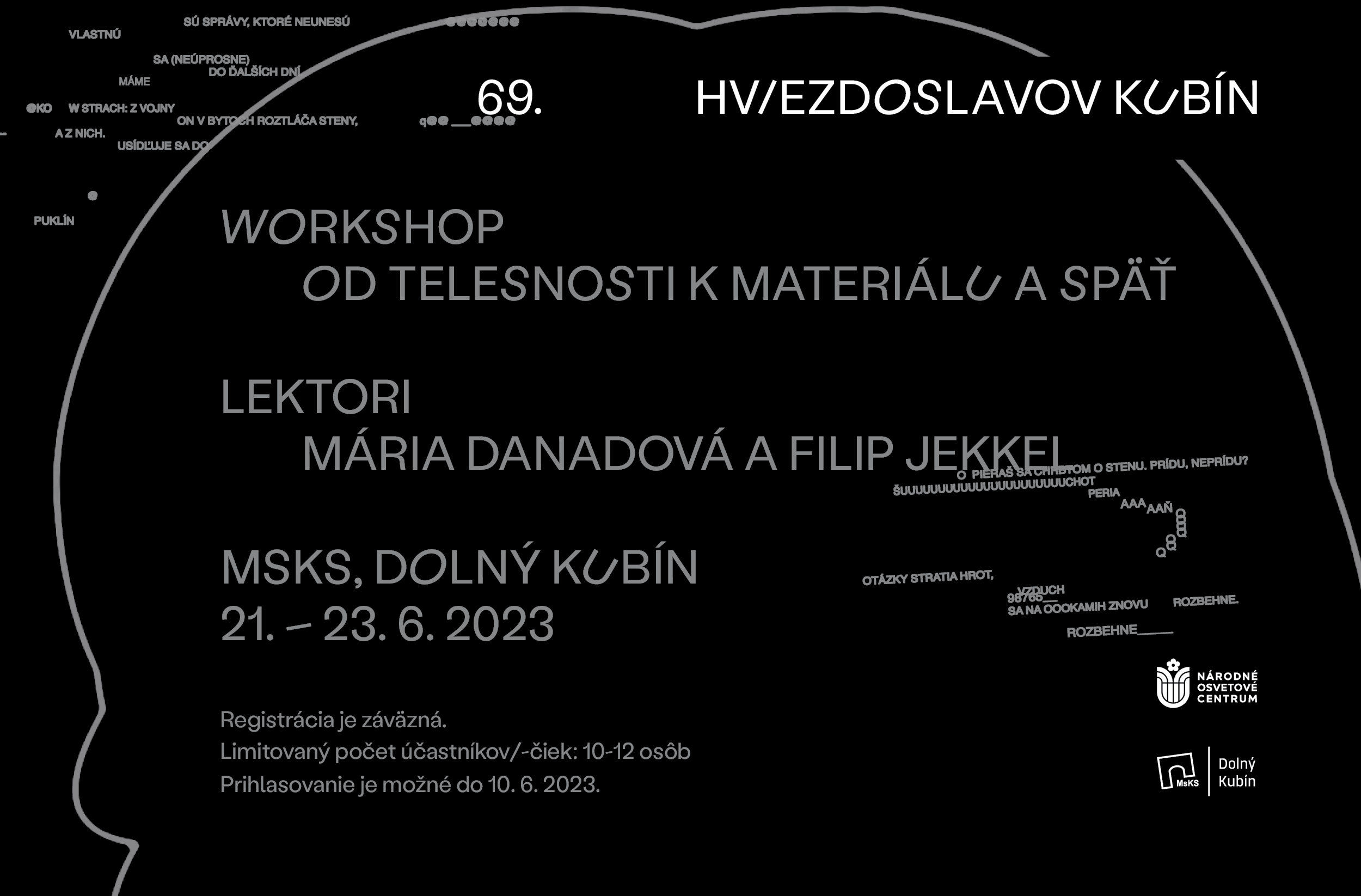 pozvánka na workshop Od telesnosti k materiálu a späť