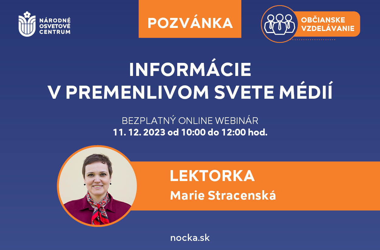 Webinár Informácie v premenlivom svete médií 20231211