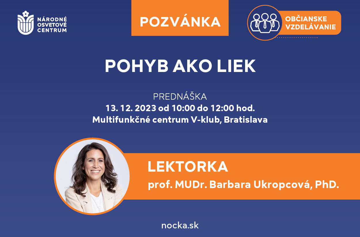 prednáška Pohyb ako liek, 13.12.2023