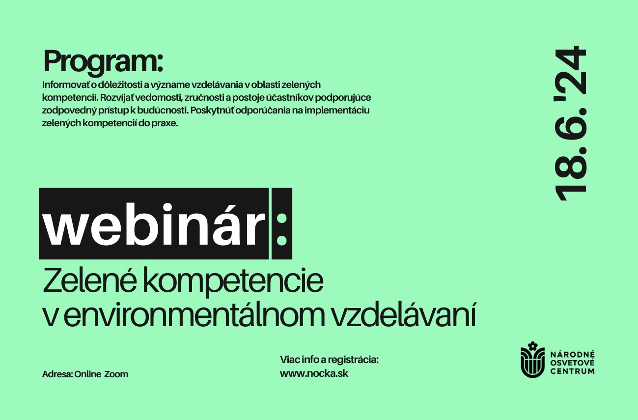 Webinár Zelené kompetencie 20240618 web