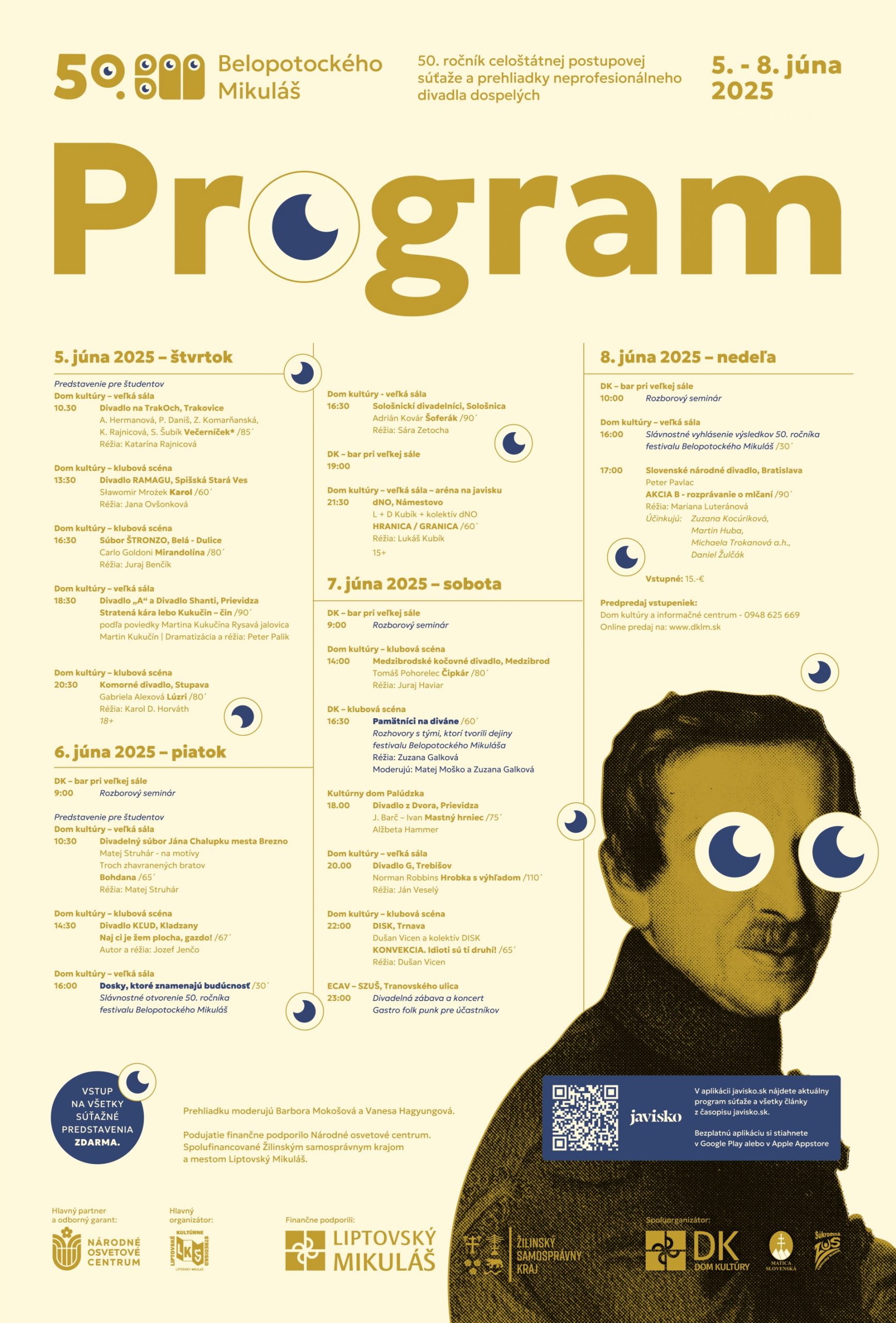 Belopotockého Mikuláš 2025 programový plagát