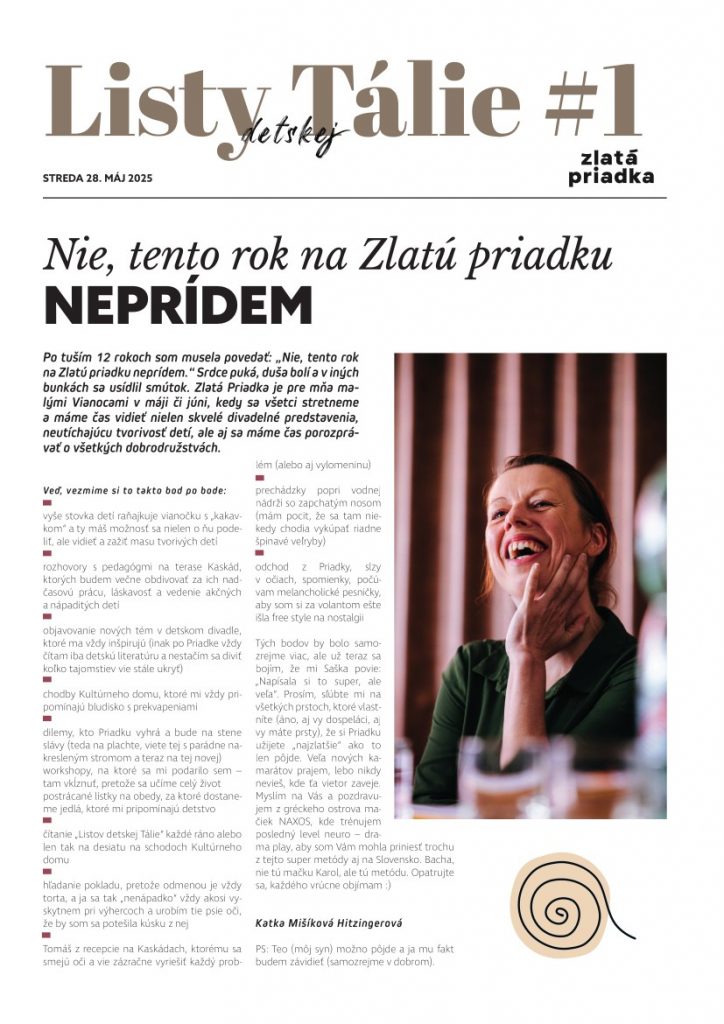 Zlatá priadka 2025 Listy detskej Tálie 1
