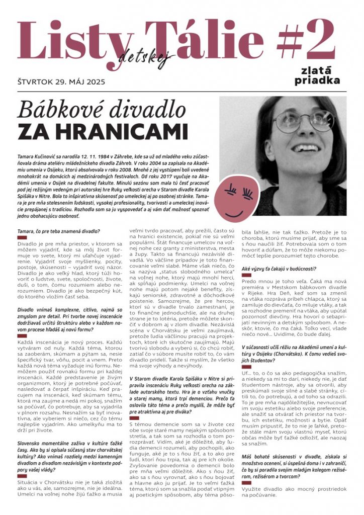 Zlatá priadka 2025 Listy detskej Tálie 2