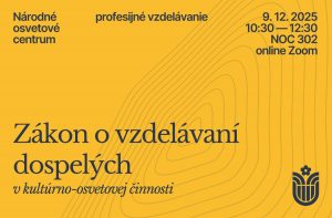 Zákon o vzdelávaní dospelých workshop