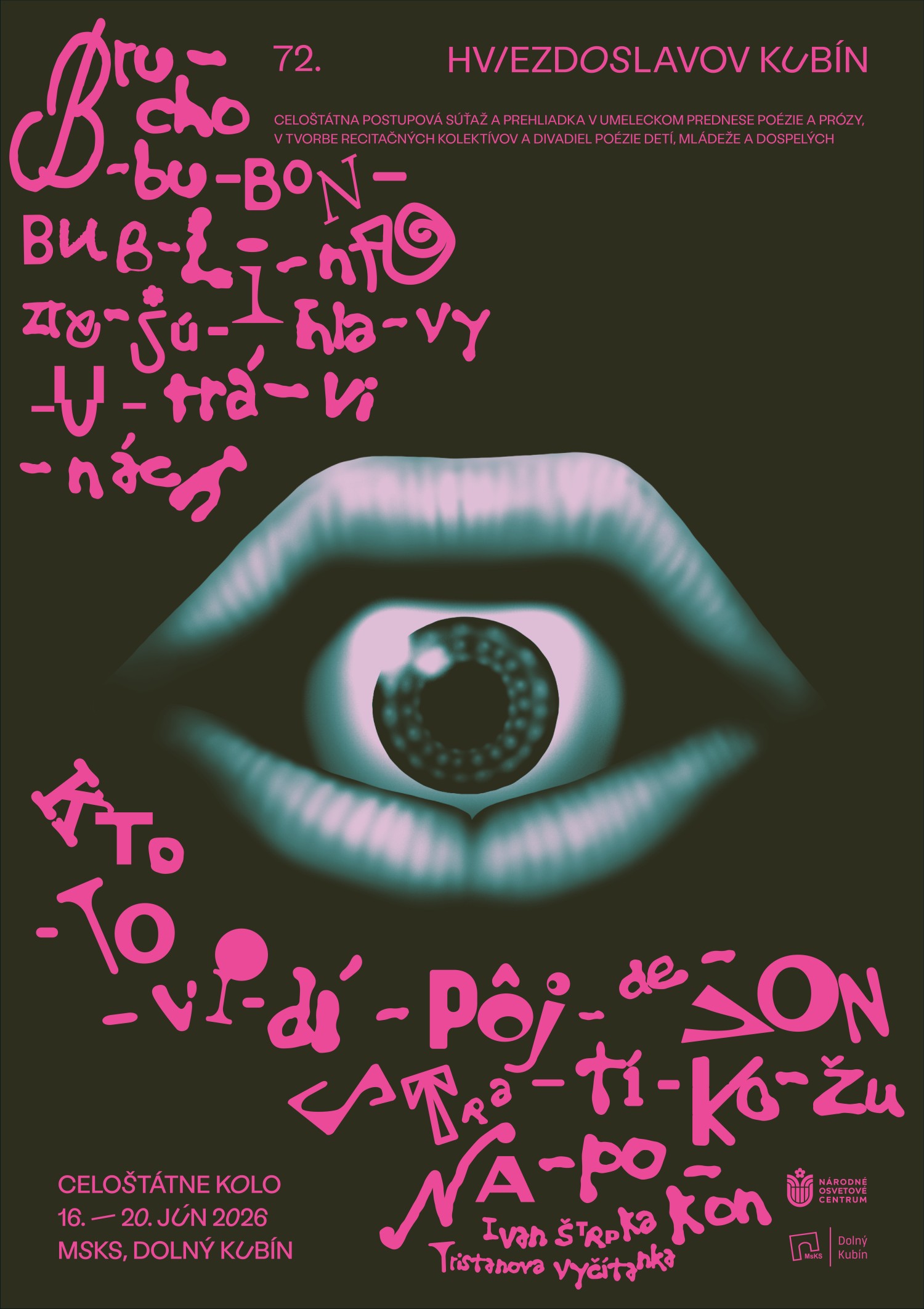 Hviezdoslavov Kubín 2026 ideový plagát
