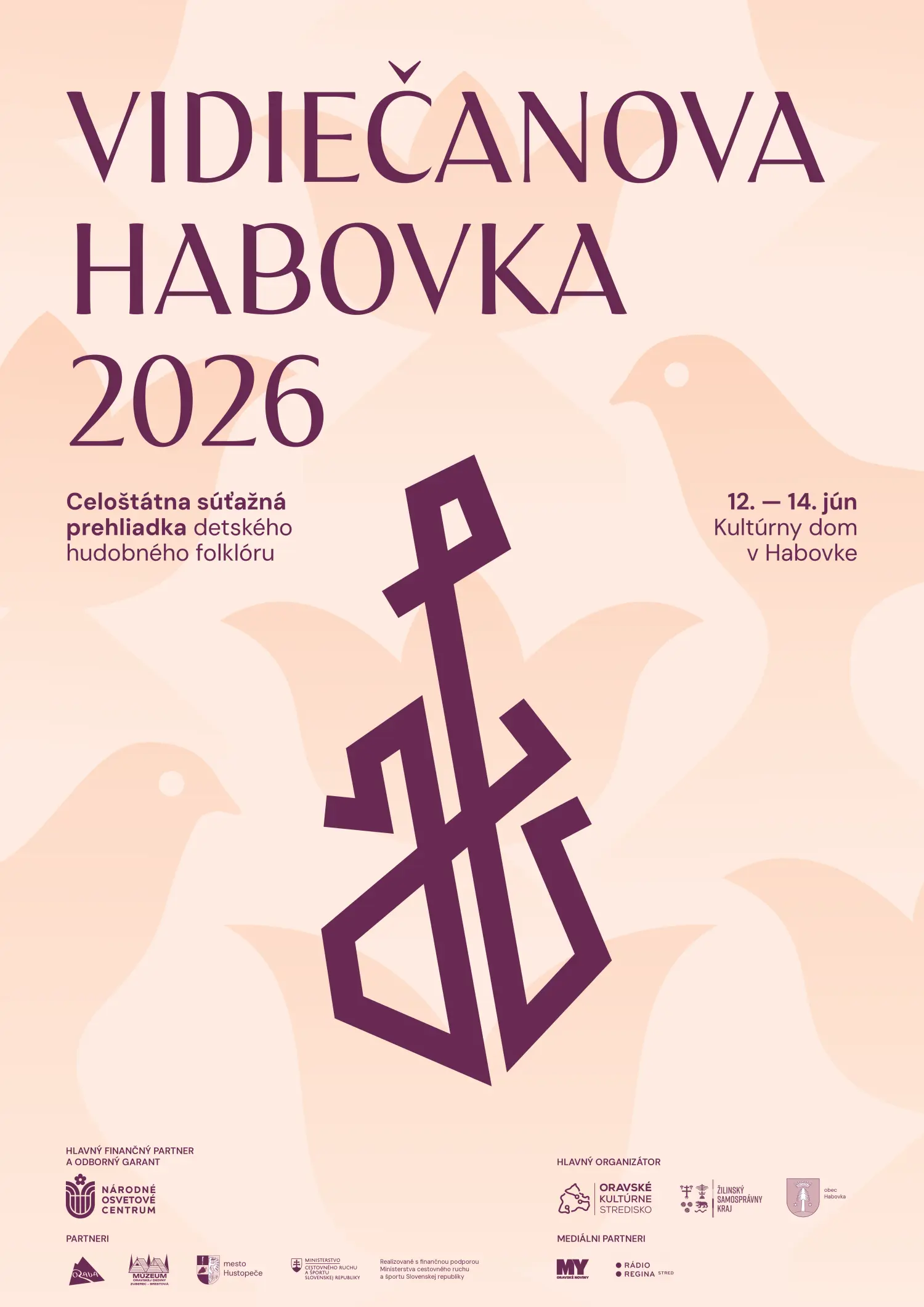 Vidiečanova Habovka 2026 plagát, 12. - 14. júna 2026, Kultúrny dom v Habovke